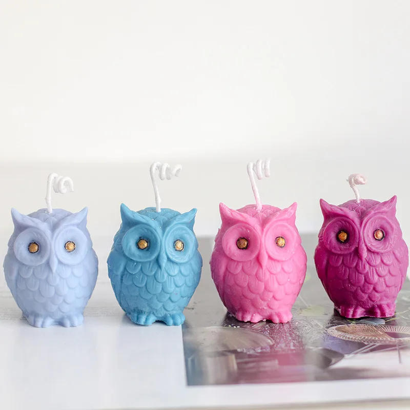 Description Picture 5 of item3D Owl Silicone Candle Mold Diy Cute Little Animal Candle Making Supplies Handmade Soap Plaster Craft Resin Mold Home Decor Gift