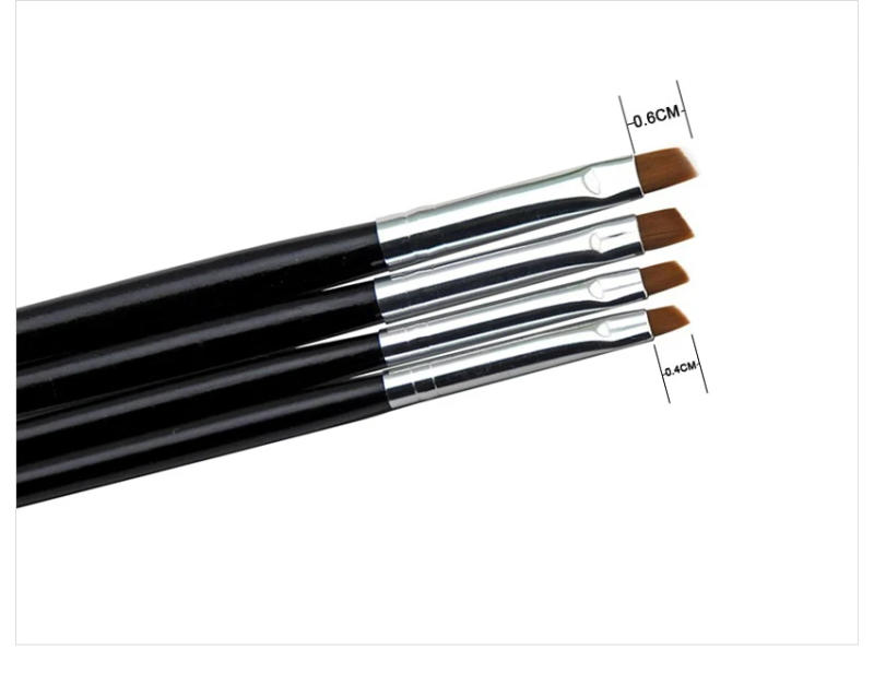 Description Picture 5 of itemKADS 20Pcs/SET Nail Brush Gel Nail Brush Tilted Head 4 Sizes Available Brushes For Painting Good Quality Gel Brush Nail Brush