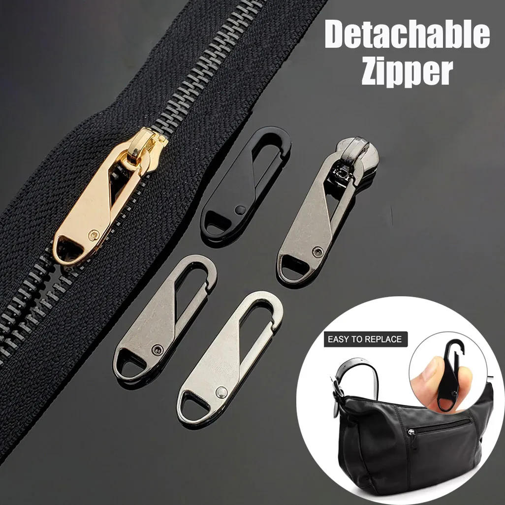 Description Picture 2 of item2/8pcs Fashion Zipper Slider Puller Instant Zipper Repair Kit Replacement for Broken Buckle Travel Bag Suitcase Zipper Head