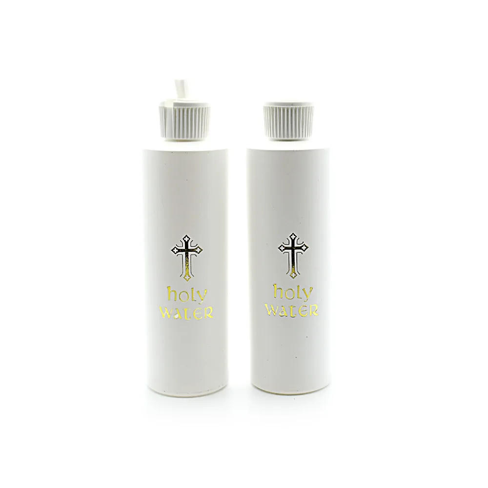 Description Picture 4 of item1PC 250Ml Refillable Holy Water Bottle Gold Cross Plastic Holy Water Container with Screw Lid Christian Easter Church Supplies
