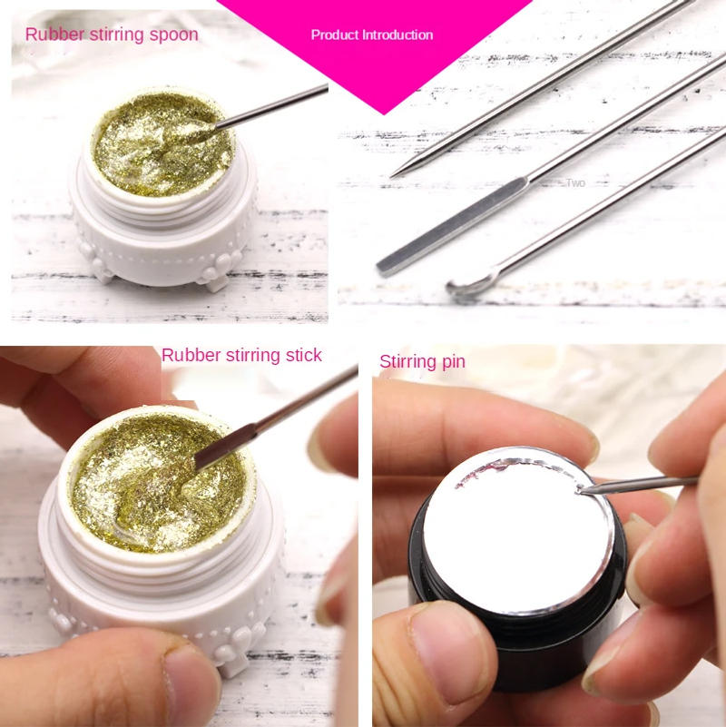 Description Picture 3 of item1pc Stirring Rod Stick Needle Mixing Nail Polish Spoon Tools Acrylic UV Gel Nail Glue Rhinestone Picker Nail Art Dotting Drill