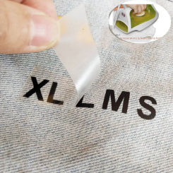 Hand Made 100pcs Black 2XS-8XL Label Sticker Iron-on Kids Clothing 80-160 Garment Labels Underwear Printed Size Bags Sportswear