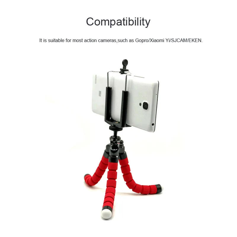 Description Picture 6 of itemTripods for Gopro Hero 12 11 10 9 8 7 Black MAX Flexible Mini Octopus Tripod Accessories Go Pro 6 5 YI Eken SJCAM DBPOWER AKASO