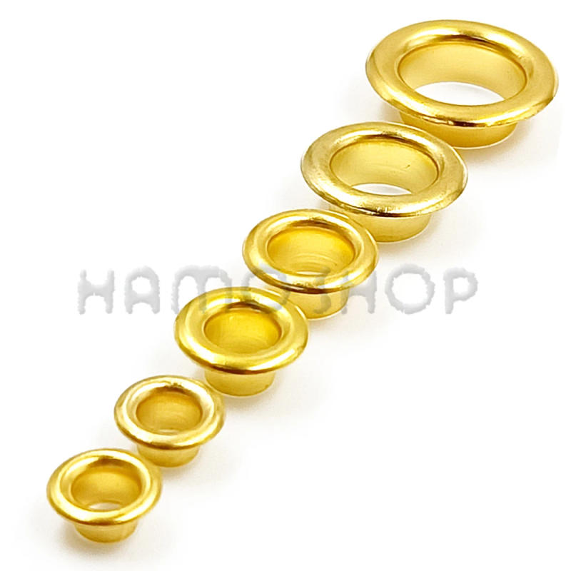 Description Picture 5 of item100set Gold Color Metal Eyelet Grommets With Eyelet Punch Die Tool Set For Leathercraft DIY Clothing Shoes Belt Bag Accessories