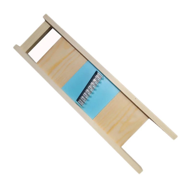Description Picture 6 of itemSolid Wood Potato Grid Slicer Vegetable Grater Corrugated Net Chopper Cutter Wave Knife Chipper Salad Kitchen Tool Shredder Pee