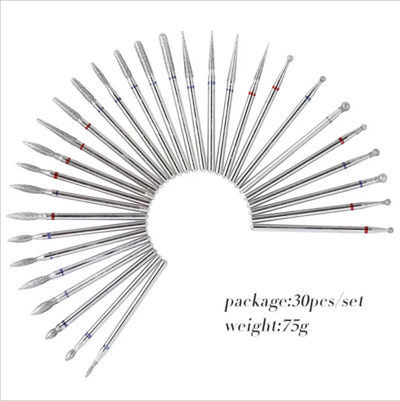 Description Picture 6 of item30 Pcs/Set Carbide Milling Cutter For Manicure Removing Gel Varnish Burr Nail Drill Bits Kits