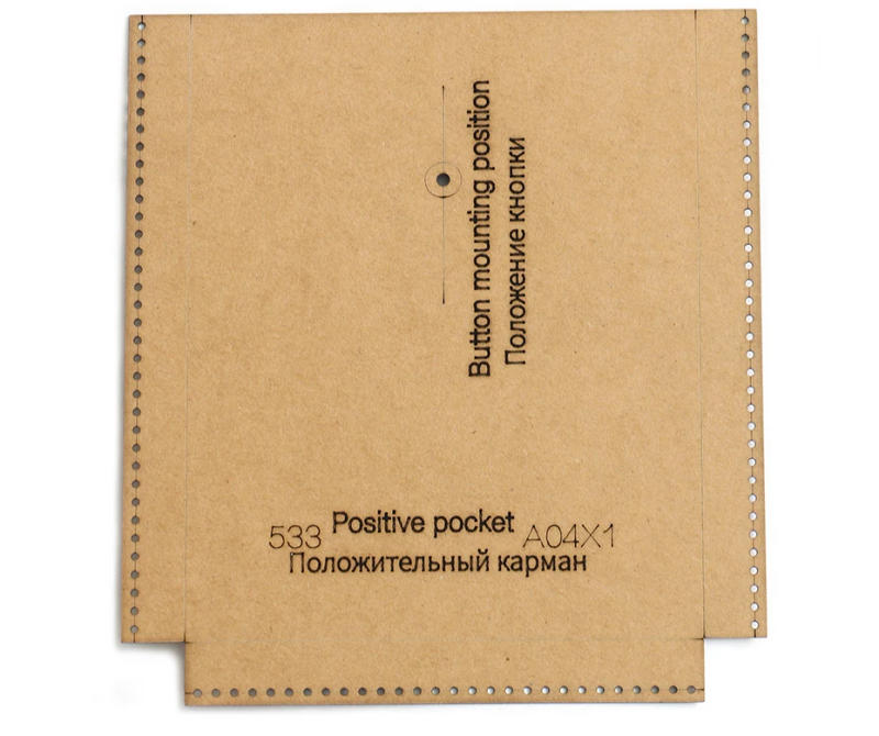 Description Picture 3 of itemDIY Handmade Leather Men's Fashion Chest Bag Sewing Pattern Hard Kraft Paper Stencil Template DIY Craft Supplies 37cm*20cm