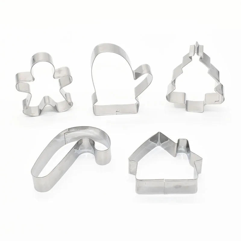 Description Picture 6 of item5Pcs/set Christmas Cookie Cutter Gingerbread Xmas Tree Mold Christmas Cake Decoration Tool Navidad Gift DIY Baking Biscuit Mould