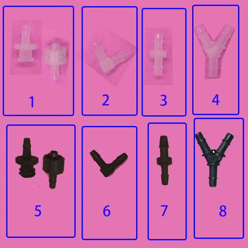 Description Picture 2 of itemKYJET white color Inkjet Printer Ink Tube Y Connector For printer spare part fit to 3*2 4*2.5 6*4mm ink tube