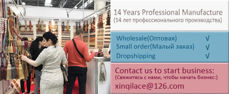 Description Picture 2 of item1PC Curtain Tiebacks Ropes Tie-Backs Handmade Curtain Holdbacks Clips Home Accessories Decorative