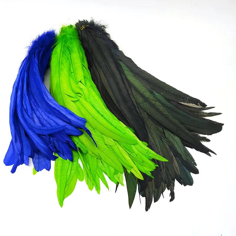 Description Picture 6 of itemBeatiful 50pcs Natural Cock Tail Feathers 25-40cm / 10-16inch Clothing Decoration Stage Performance Rooster Tail Feathers Plume