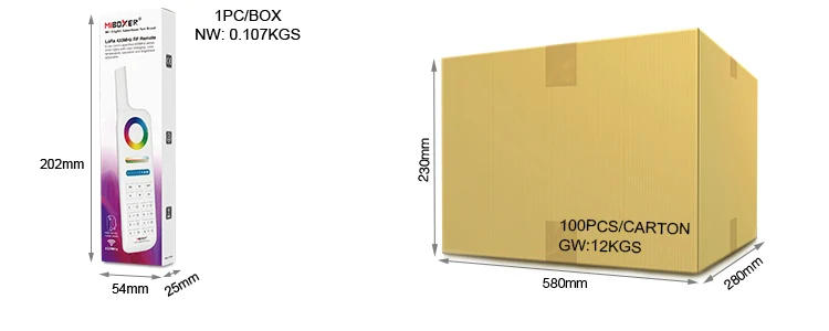 Description Picture 6 of itemMIBOXER  2.4G RF Wireless Remote 4/8 Zone RGB+CCT CCT RGBW Rotating Wheel Full Touch LED Tracklight Controller +Remote Holder