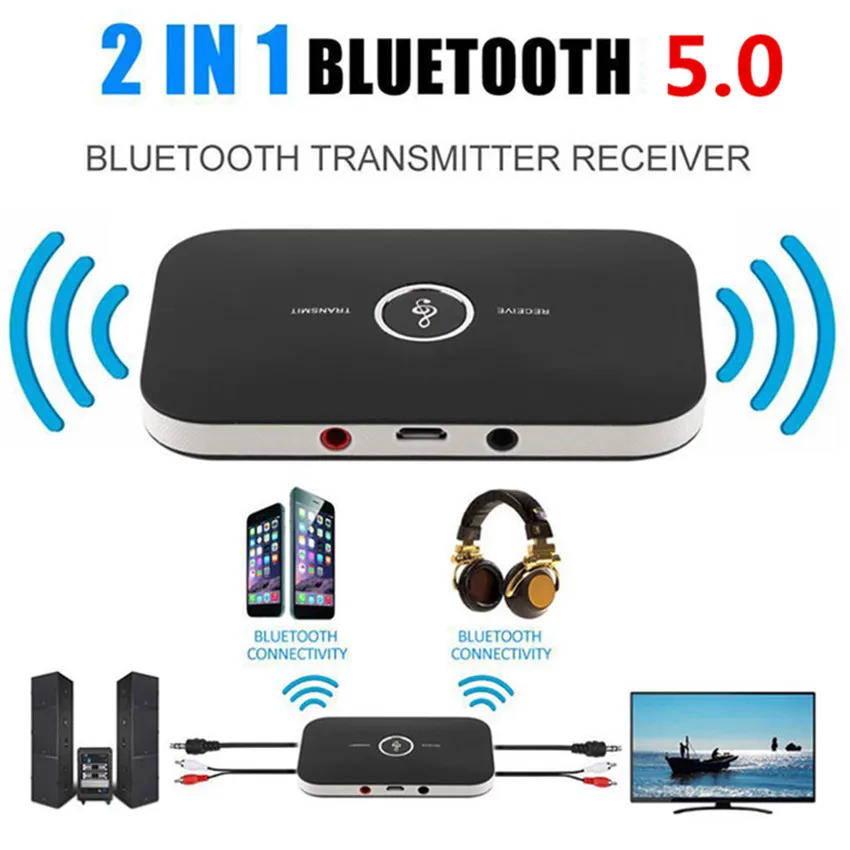 Description Picture 2 of itemBluetooth 5.0 Audio Receiver Transmitter 300Mah Battery 3.5mm AUX Jack Stereo Music Wireless Adapters For TV Car PC Headphone