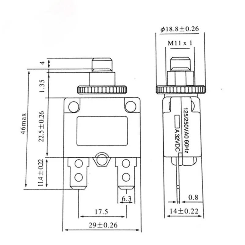 Description Picture 2 of item2A 3A 5A 6A 7A 8A 10A 15A 20A Circuit Breaker Overload Protector Switch Fuse