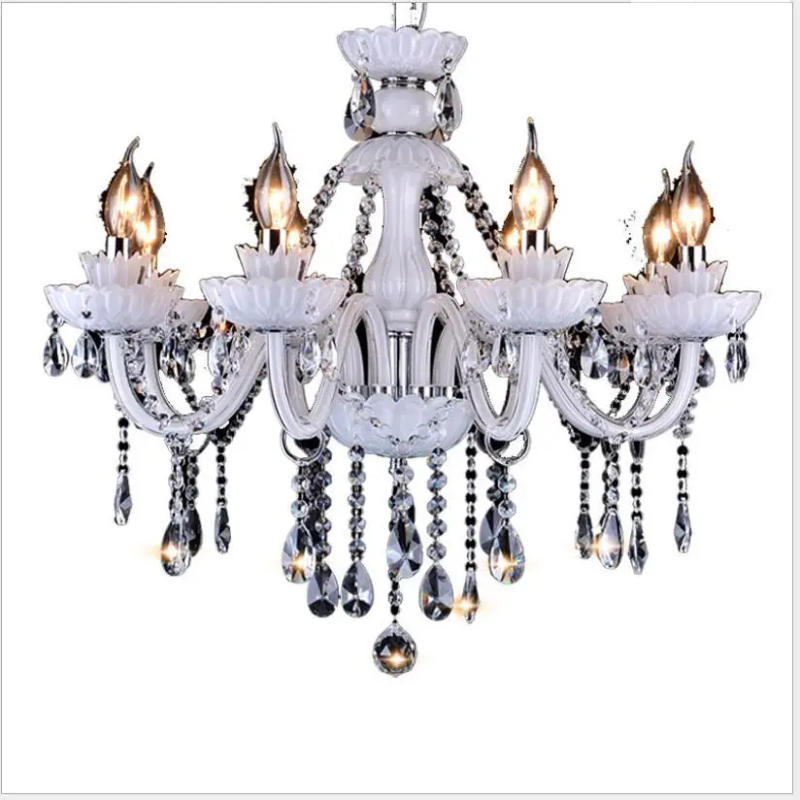 Description Picture 4 of itemEuropean White Crystal Chandeliers Nordic Modern LED Chandeliers For Living Room AC lustres de sala de cristal Home Decoration