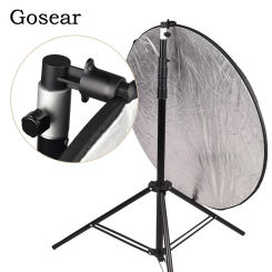 Gosear Aluminum Portable Photo Video Studio Photography Background Reflector Softbox Disc Holder Clip for Light Stand 55 x 73mm