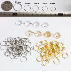 Camal 100pcs 11mm 12mm 13mm 15mm 20mm Round Stainles Steel Ring for Chandelier Crystal Bead Pendant Part Light Curtain Connecter