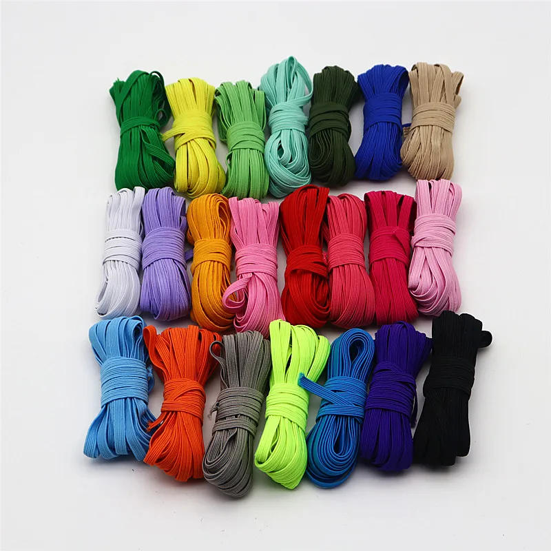 Description Picture 3 of item3mm 6mm Elastic Rope Rubber Band Webbing Color Flat High Elastic Belt Belt Lace Decoration Belt Clothing Accessories 5 M 10M