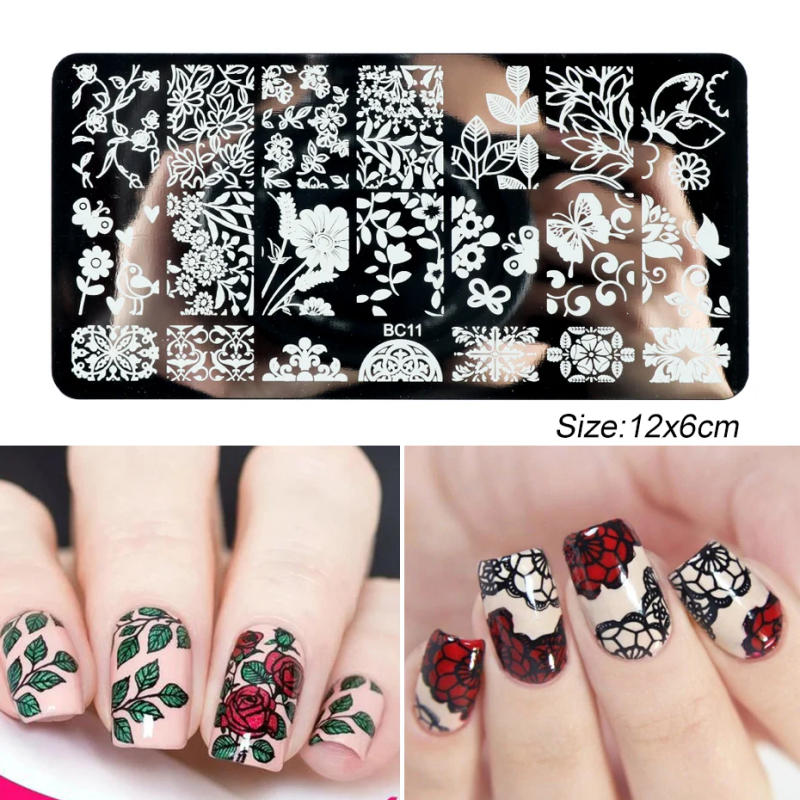 Description Picture 5 of itemLace Nail Stamping Plates Mandala Geometric Flowers Nail Art Stamp Templates Polish Printing Stencils Manicure Tools