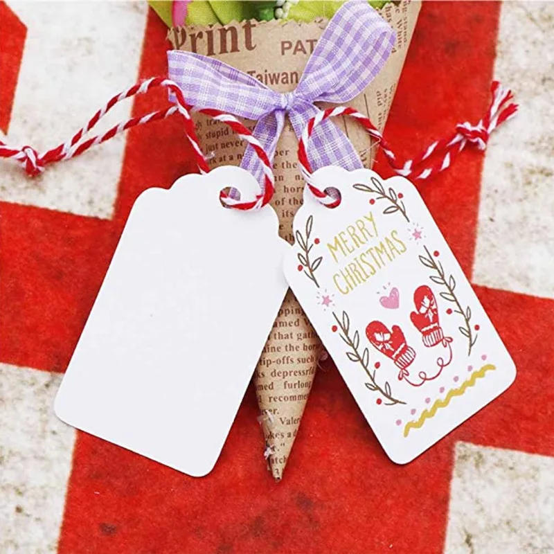 Description Picture 5 of item100pcs Kraft Paper Tags with Strings Handmade with Love Hang Tags Garment Tags for Candy/Gift/Cookies Display Packing Label Card