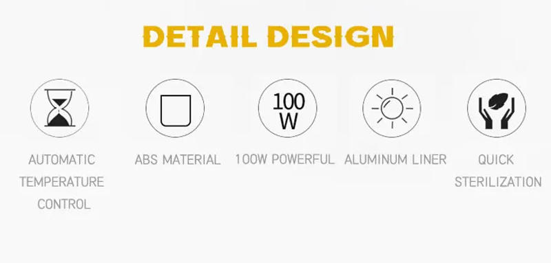 Description Picture 5 of itemHigh Temperature Disinfection Box For Nails Tools Sterilizer With Glass Ball Disinfecting Metal Tools Sterlizer Alcohol Steriliz