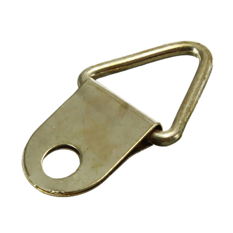 Description Picture 2 of item20Pcs 20mm Triangle Golden Brass D-Ring Picture oil Painting Mirror Frame Wall Mount Hooks Hangers Wholesale