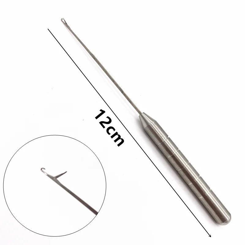 Description Picture 4 of itemStainless Steel  Carp Fishing Rigging Needle Set Combo Metal Latching needle + Driller + Hook Hair Rig Pop-up Rig Making Tools