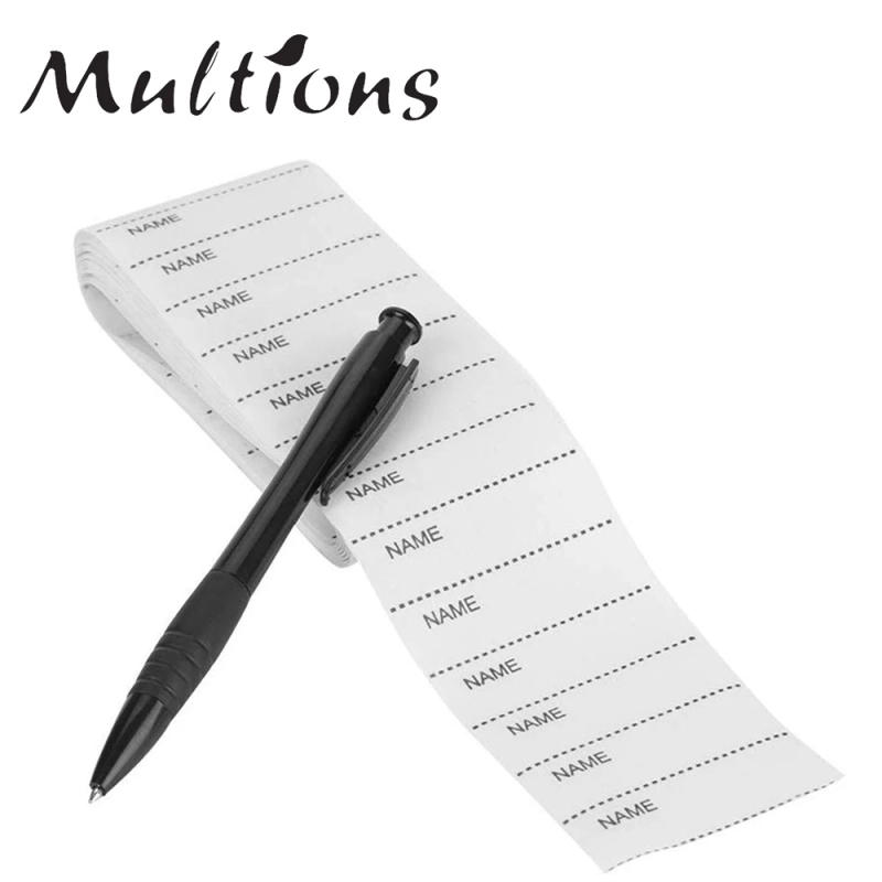 Description Picture 4 of item200Pcs White Washable Iron-on Name Labels Fabric Handmade Labels for Clothes With Pen Garment Tags DIY Sewing Accessories 55*15m