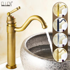 Bathroom Tall Basin Sink Faucet 360 degree Turn Sink Hot and Cold Bath Sink vessel faucets Water Mixer Crane EL5002