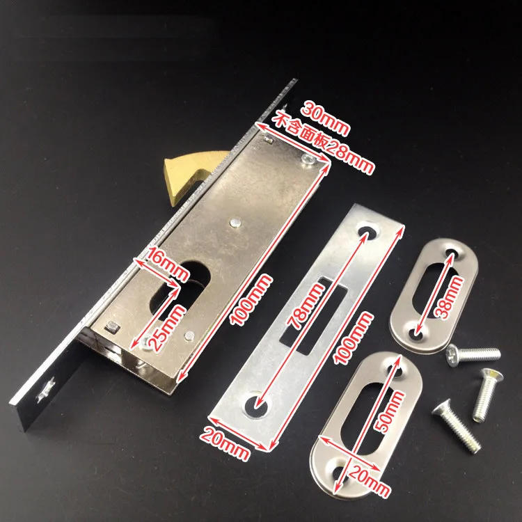 Description Picture 3 of itemIron gate/Sliding door hook lock, Copper hook, for Plastic steel door,Copper lock cylinder, More strong