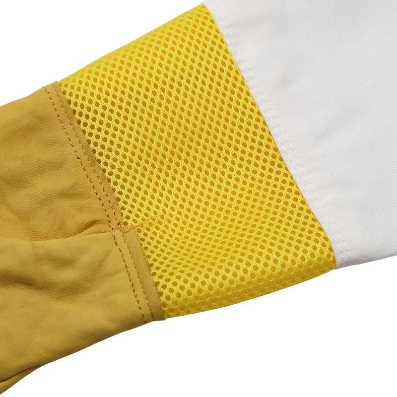 Description Picture 6 of itemBeekeeping Gloves Yellow Short Mesh Protective Sleeves Breathable leather and Cloth Anti Bee Apiculture Beekeeping Gloves