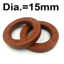 1/2PC ID 15 MM TC Oil Seal Skeleton Brown Fluoro FKM Fluorine Rubber Hydrauli Spring Ring Gasket 15x21x4 15x23x7