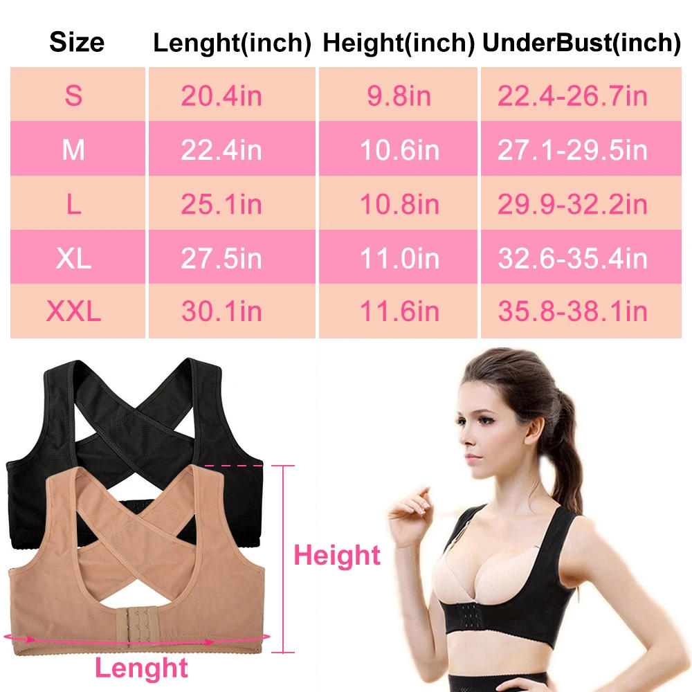 Description Picture 2 of itemInvisible Body Shaper Corset Women Chest Posture Corrector Belt Back Shoulder Support Brace Posture Correction for Health Care