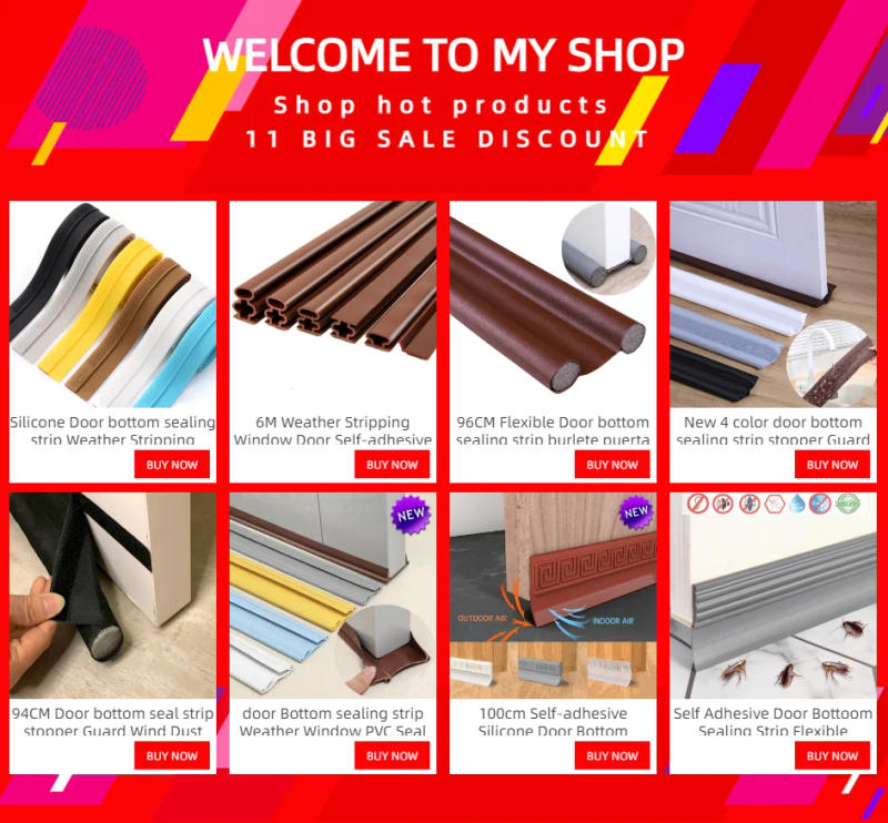 Description Picture 2 of itemNew 4 color door bottom sealing strip stopper Guard Wind Dust weather stripping burlete puerta casa soundproof Sealer Protector
