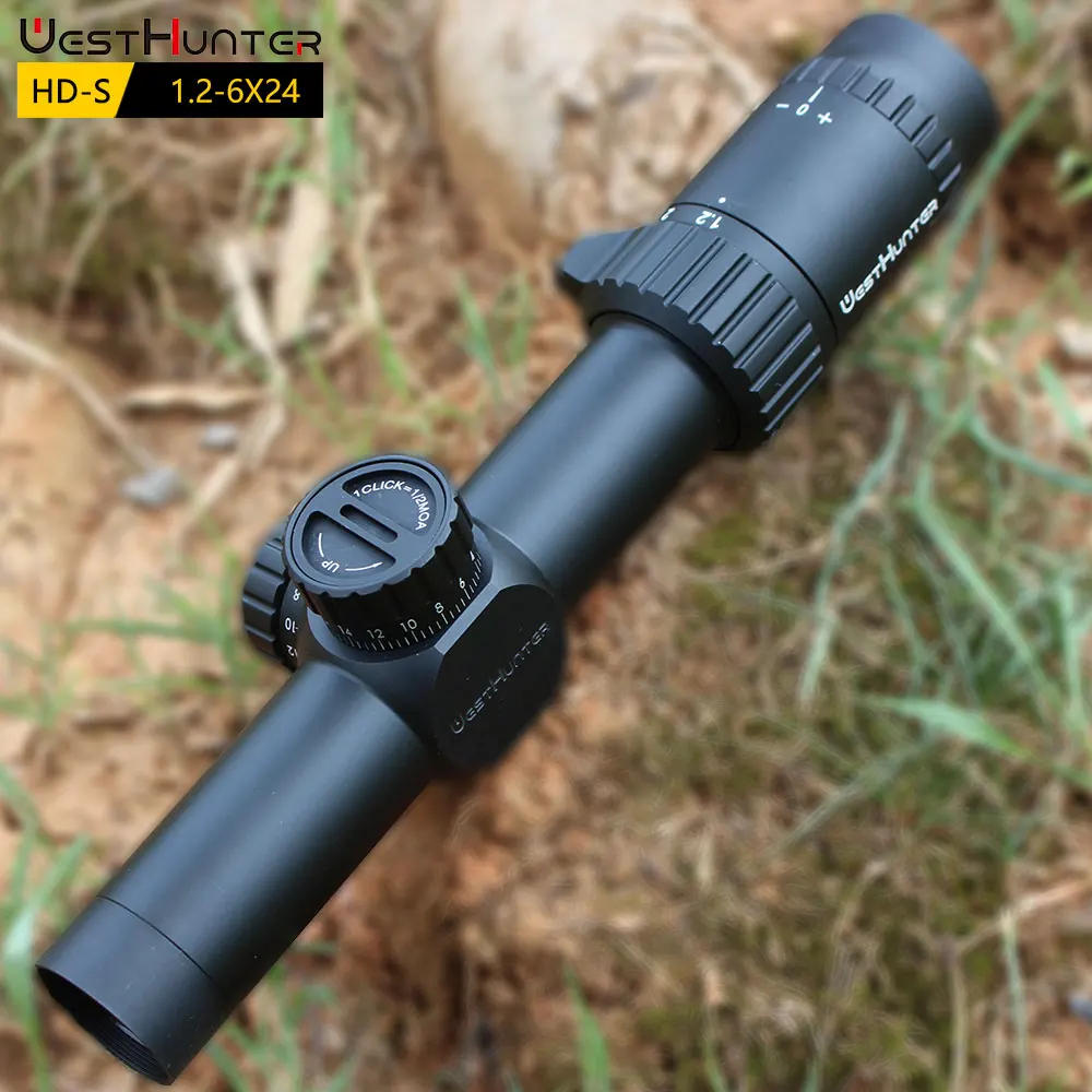 Description Picture 2 of itemWESTHUNTER HD-S 1.2-6X24 Compact Scope MIL Dot Reticle Hunting Riflescopes Outdoor Tactical Optics Sights for Air Soft .223