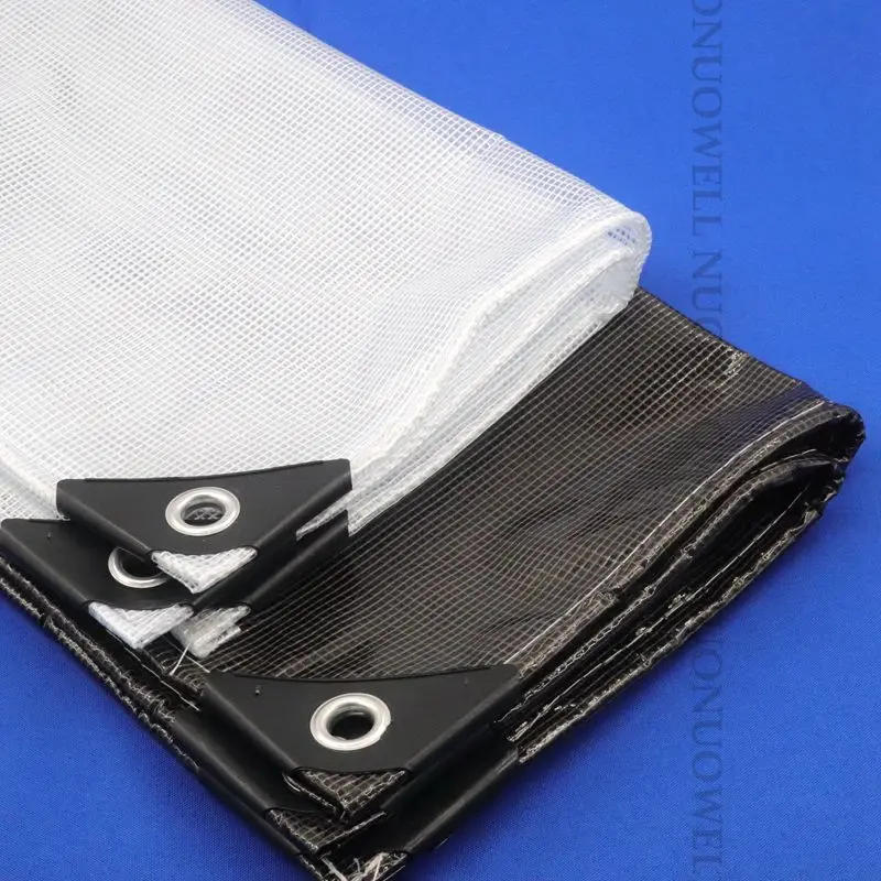 Description Picture 6 of item0.2mm 80% Shading Black PVC Grid Rainproof Tarp Cloth Garden Plants Cover Terrace Windproof Netting Awnings Nets Sun Shading Net