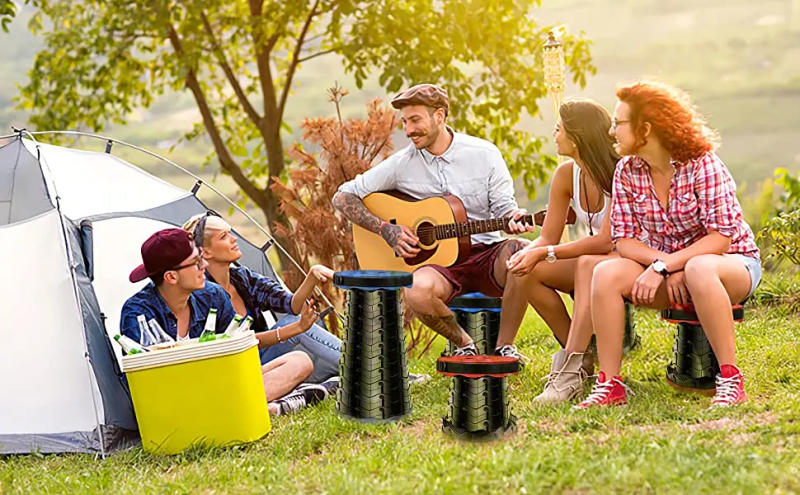 Description Picture 2 of itemPortable Camping Folding Stools Outdoor Furniture Retractable Stool Chair for Travel Hiking Beach Fishing Chair Telescopic Stool