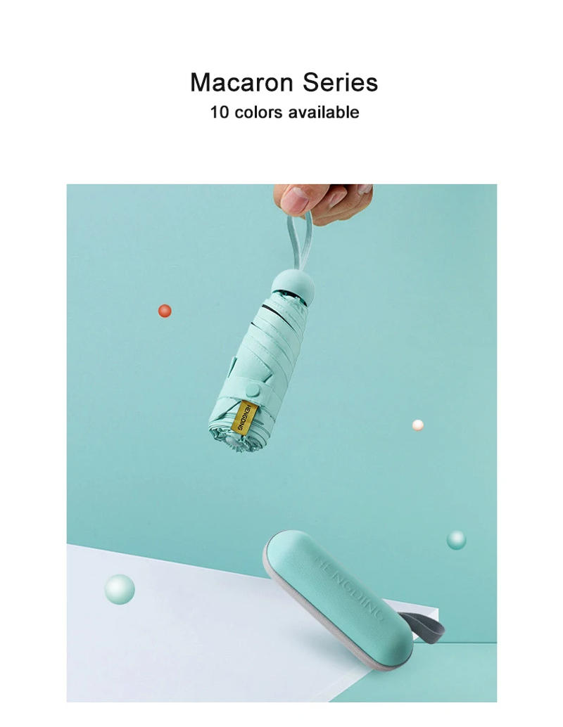 Description Picture 4 of itemWomen Mini Umbrella Windproof Colorful Pocket Umbrellas Rain Anti UV Sun Protection Parasol Kids 6K Small Umbrellas Guarda Chuva