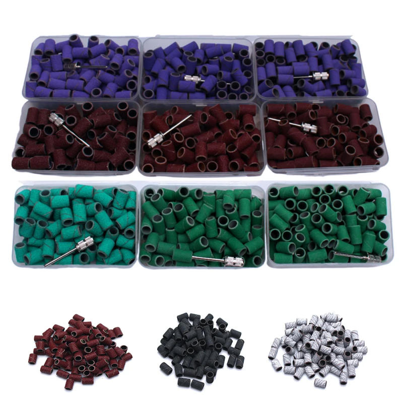 Description Picture 4 of itemSanding Cap Bands Nail Drill Bits Mandrel Cutters Grinding Sand Ring Bit Manicure Pedicure Gel Polish Remove Nails Accessories