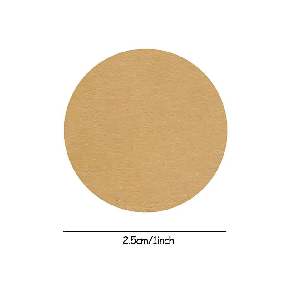 Description Picture 2 of item2.5cm Round Brown Label Stickers Reusable Waterproof Stickers for Containers Jars Mason Spice Glass Organizers Adhesive Stickers