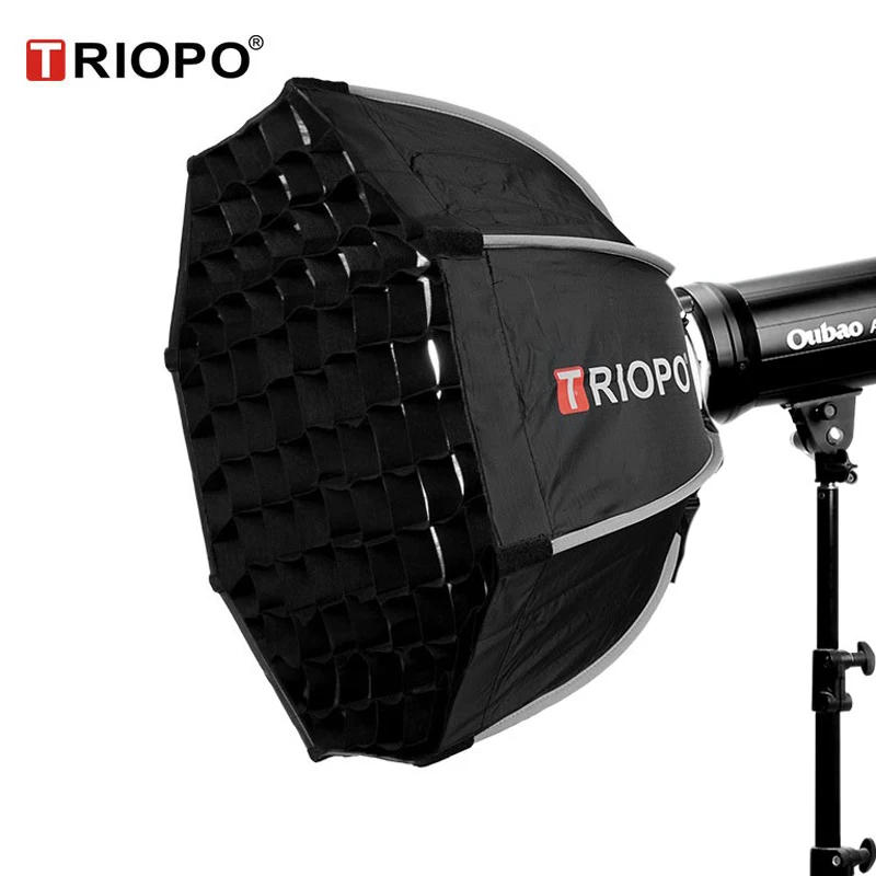 Description Picture 3 of itemTriopo 55cm 65cm 90cm 120cm Photo Portabe Bowens Mount Octagon Umbrella Softbox + Honeycomb Grid Outdoor Soft Box for Flash
