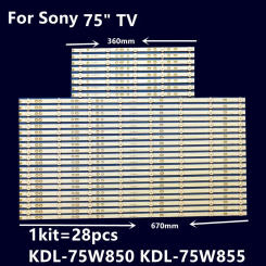 New 28pcs LED Bar 750TV07 V1 750TV08 CX-75S01E02-2B753-0-E-59K-4638-T KDL-75W850C KDL-75W855C KDL75W850C KD-75X8500C S750HF59.V0