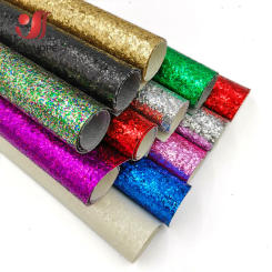 Sparkly Chunky Glitter Fabric Shiny Gold Vinyl Synthetic Faux Leather Fabric Hairbow Craft DIY Accessories Material Handmade