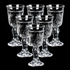 6pcsx17ml Lead-free Handmade Blown Chinese Baijiu Glasses for Strong Spirit Vodka Shot Glass