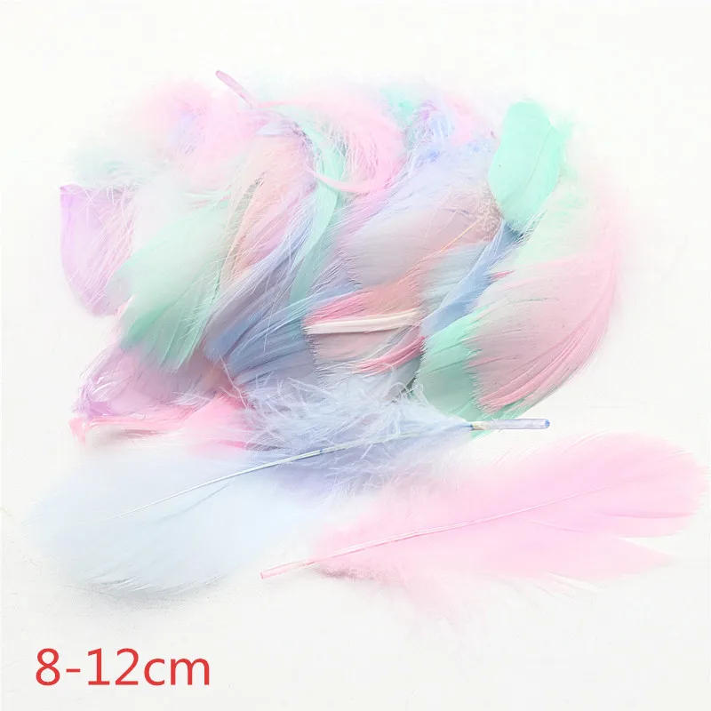 Description Picture 4 of item100pcs Natural Goose Feather Feathers 4-8 Cm 8-12 Cm Goose Down Colored Feathers DIY Home Craft Decoration Jewelry Decoration