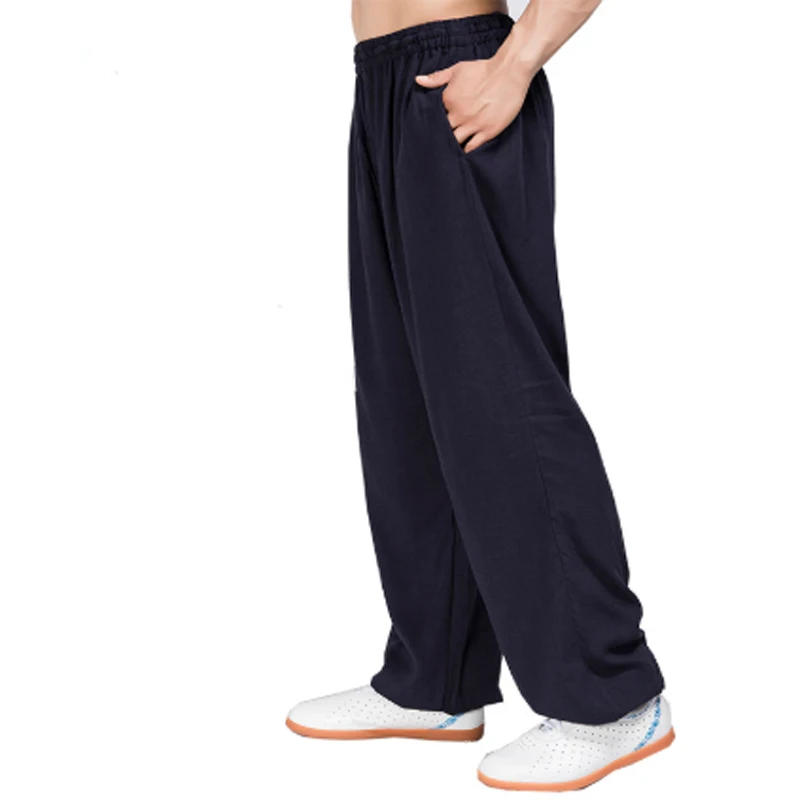 Description Picture 5 of itemTai Chi Bloomers Loose Cotton Linen Trousers Martial Arts Kung Fu Running Yoga Home Practice Pants Mens Yoga Pants