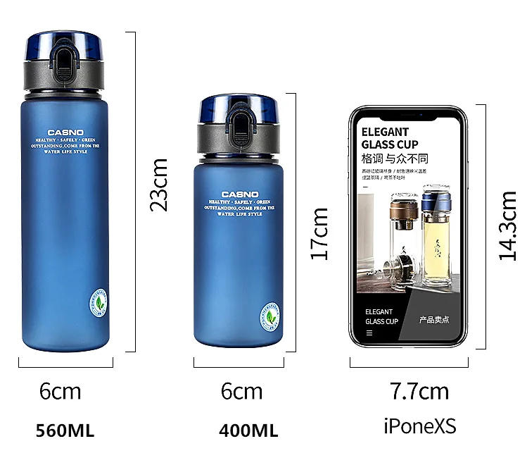 Description Picture 3 of itemHigh Quality Water Bottle 560ML Tour Outdoor Sport Leak Proof Seal School Water Bottles for Kids Tritan Drinkware BPA Free