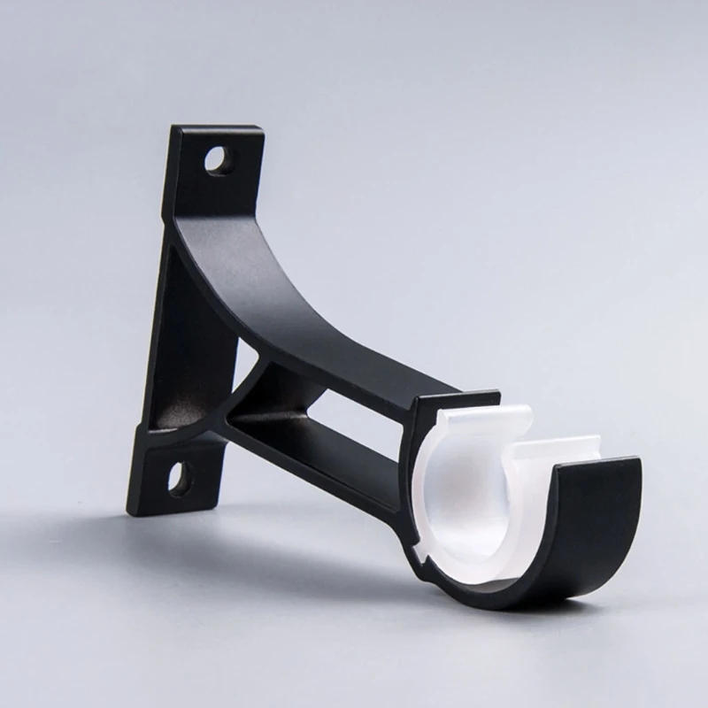 Description Picture 6 of item2pcs Window Drapery Ceiling Hanging Holder Wall Curtain Rod Bracket Set Side Top Mounted Fits 1 inches Rod