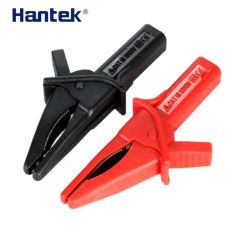 2Pcs Hantek HT18A Red + Black Insulated Crocodile Crocodile Car Caravan Van Battery Test Lead Clips Alligator Clips