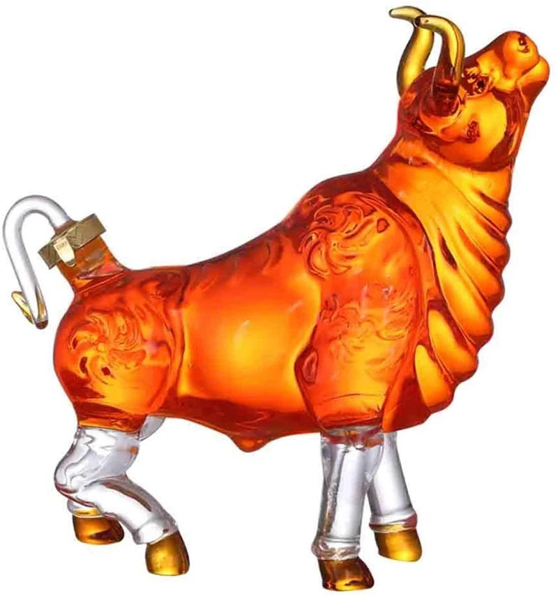 Description Picture 4 of itemNovelty animal cow shaped style home bar Whiskey Decanter for Liquor Scotch Bourbon 33.81 oz